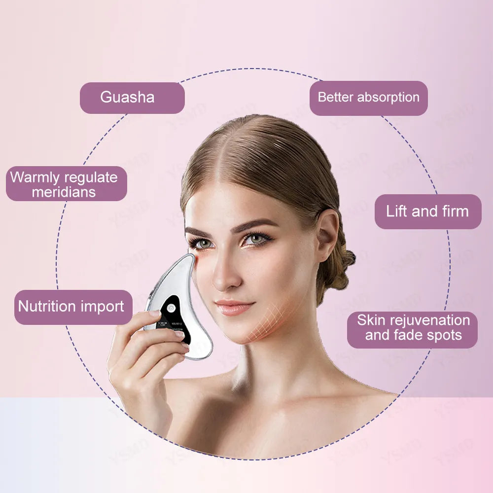 Gua sha electric lymphatic facial massager