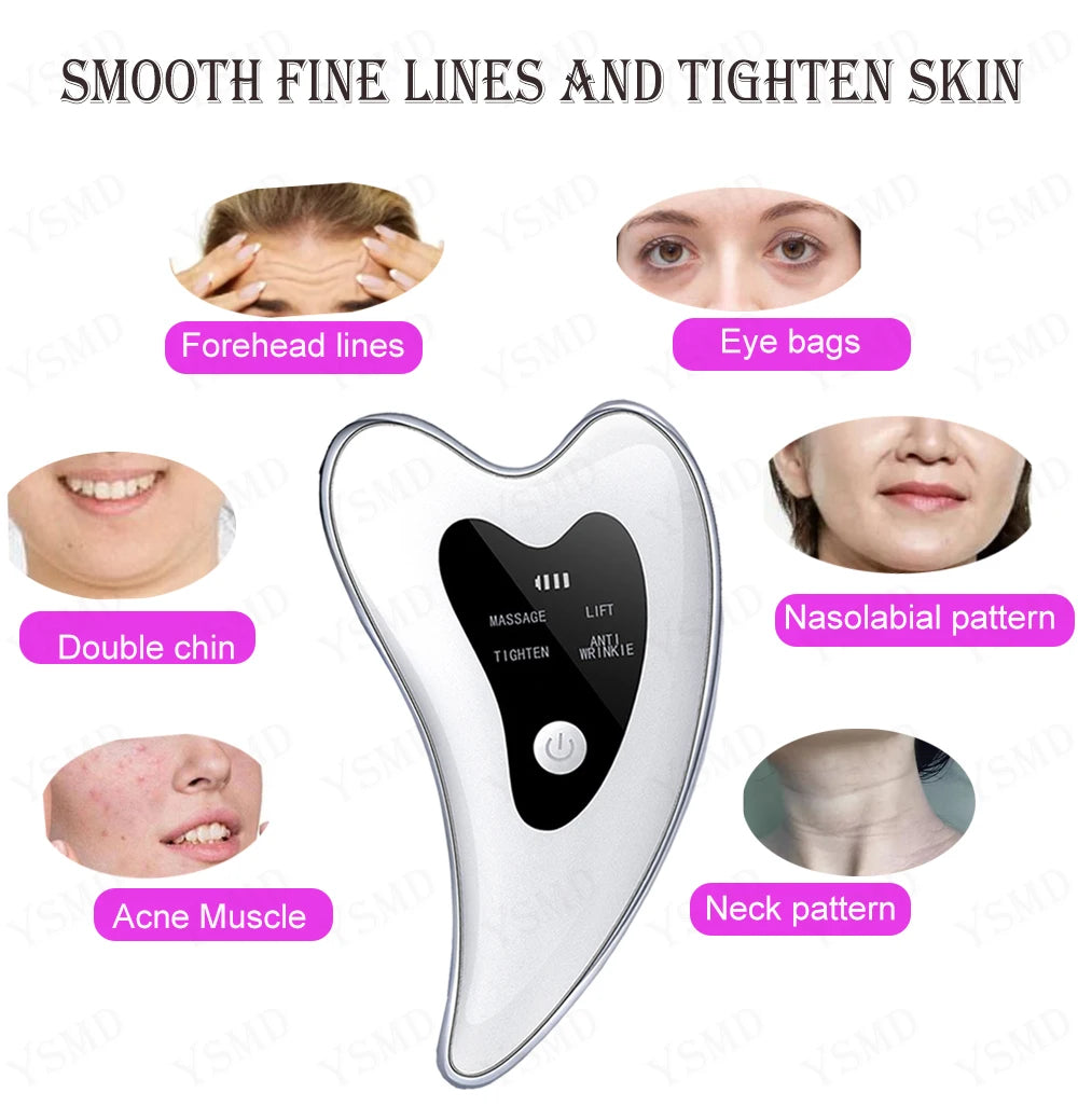 Gua sha electric lymphatic facial massager
