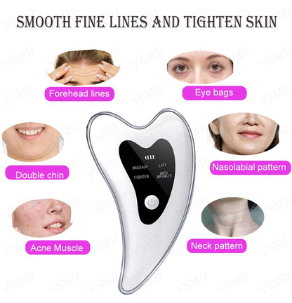 Gua sha electric lymphatic facial massager